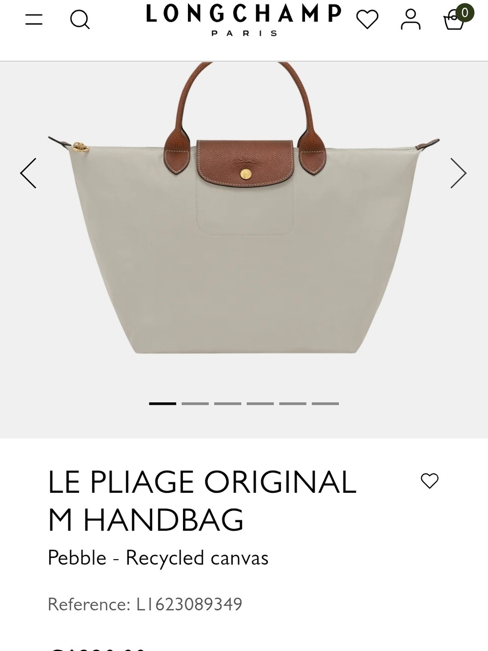 Longchamp Pebble Le Pliage Original